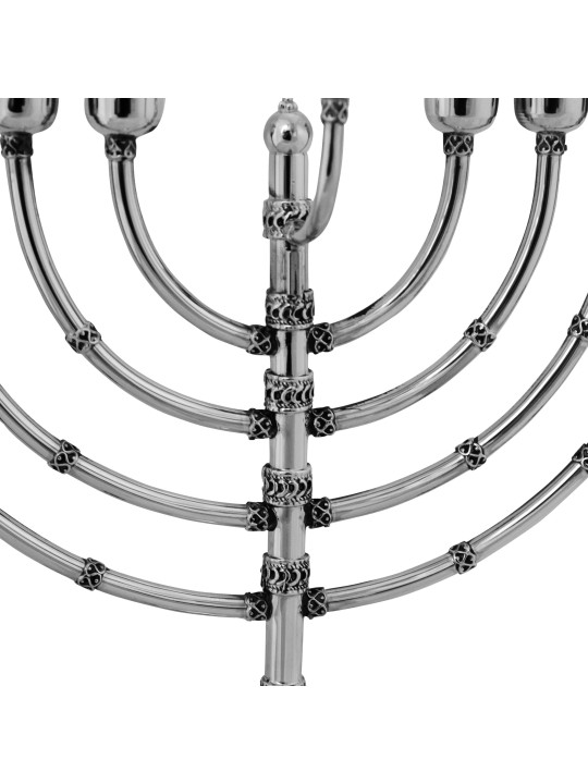 חנוכיית כסף בעיצוב פיליגרן, מתנות לחנוכה, יודאיקה ישראלית